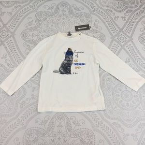 NWT 3Pommes Fox Graphic White Tee, 2-3 98 cm